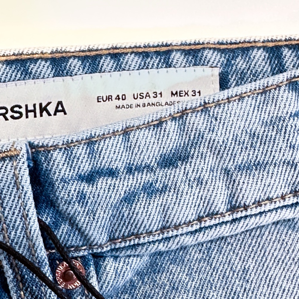 Bershka Light Blue Denim Baggy Bermuda Shorts 31 - Picture 6 of 10